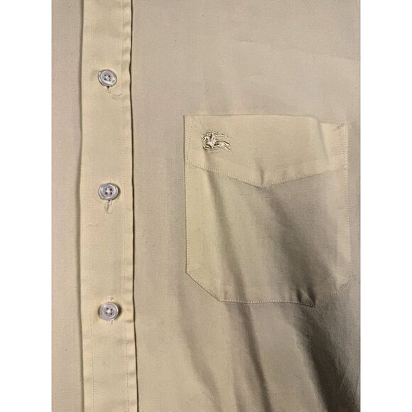 Burberry Shirt‎ Mens Medium Yellow Button Down Nova Check Long Sleeve - Picture 3 of 8